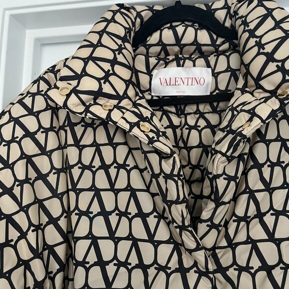 NWT Valentino Iconographe Jacket Logo Print Allover Down-filled Stand Collar - Picture 6 of 16